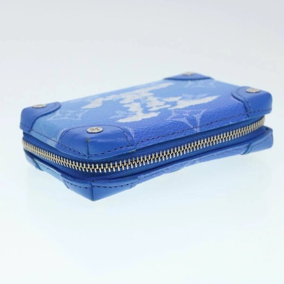 LOUIS VUITTON Monogram Clouds Soft Trunk Necklace Pouch Blue - Picture 5 of 16